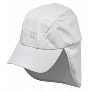 Wilson Tennis Adult Rush Neck Cover Ball Cap White Hat Unisex Adjustable